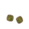 Retro square year new trendy niche high-end sense light luxury temperament commuter stud earrings green
