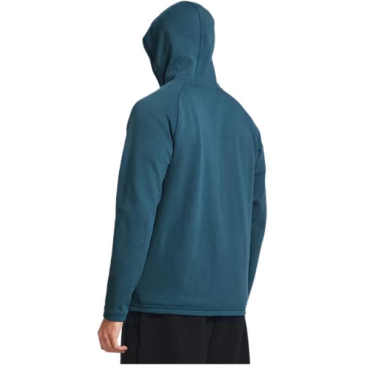 Under Armour Double Knit Zip Comfort Hooded Long Sleeve Jacket Men Jacket Mineral-Blue 1379659-414