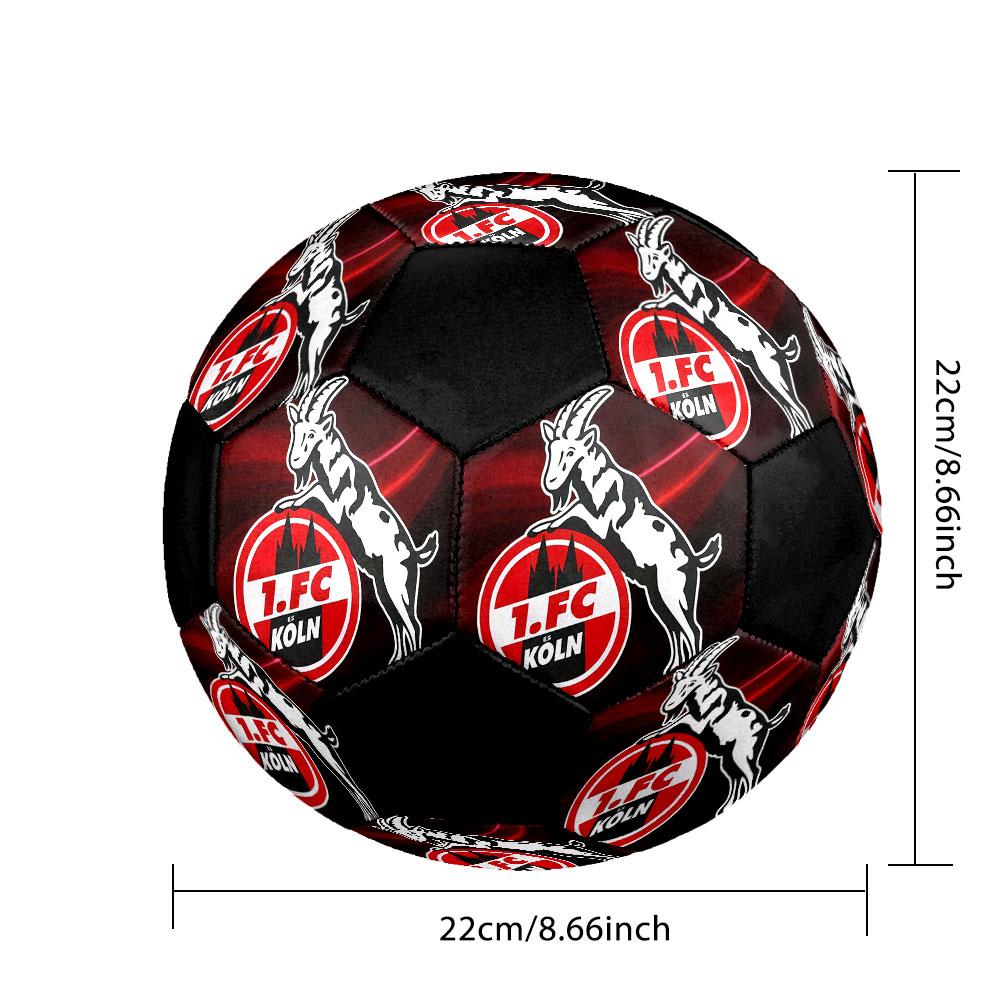 1PC logo FC KÖLN taglia 5 pallone da calcio PrahaPallone da Calcio Indoor Colorato Per Tutte le Età Cucito a Macchina PVC Pronto per la Competizione Resistente Alto Rimbalzo