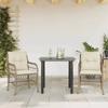 VidaXL Bistro Set with Cushions 3 Pcs, Garden Table and Chairs, Outdoor Furniture Set Balcony, Modern, 3212145