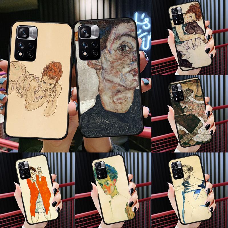 Egon Schiele Case For Xiaomi Redmi Note 14 13 11 9 10 12 Pro 9S 10S 11S 12S Redmi 10C 12C 13C 14C Cover