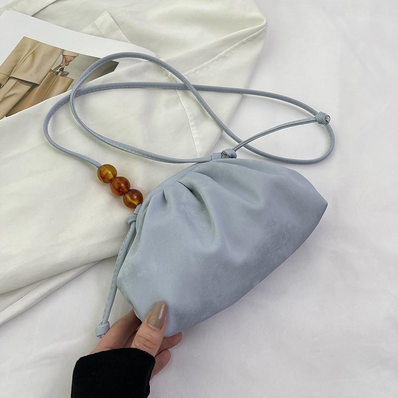 

IELGY Сумка-плиссе для переноски вручную, женская модная маленькая квадратная сумка, высококачественная простая сумка-мессенджер через плечо синий