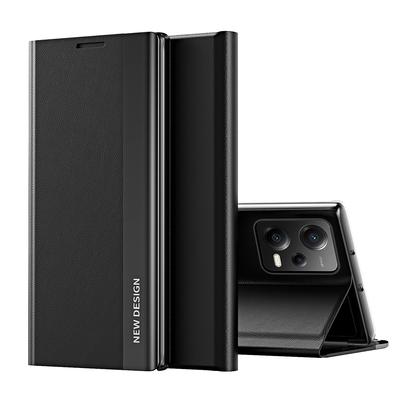 Hülle mit Klappe und Ständer für Xiaomi Redmi Note 12 5G Poco X5 5G Sleep Case Pro schwarz