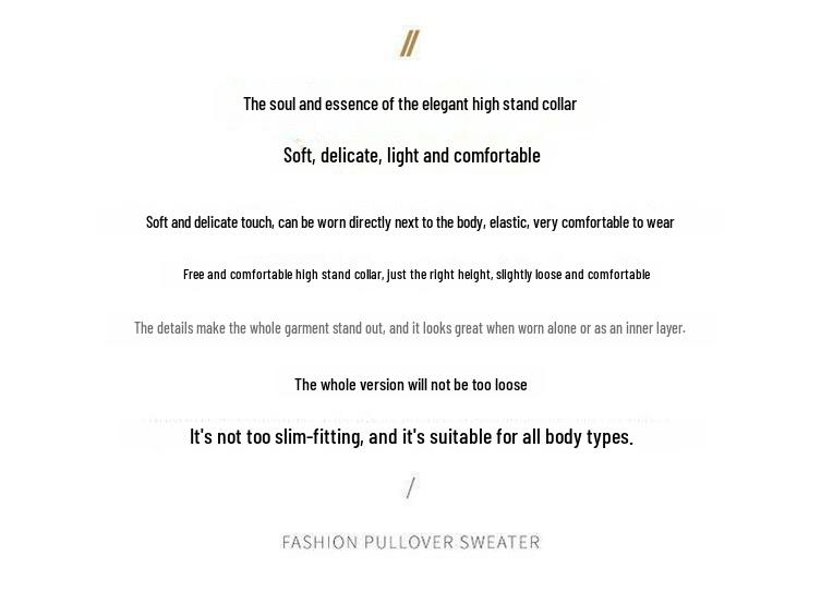 Wool-Blend Women's High Collar Raglan Sweater - 2024 Autumn/Winter Collection