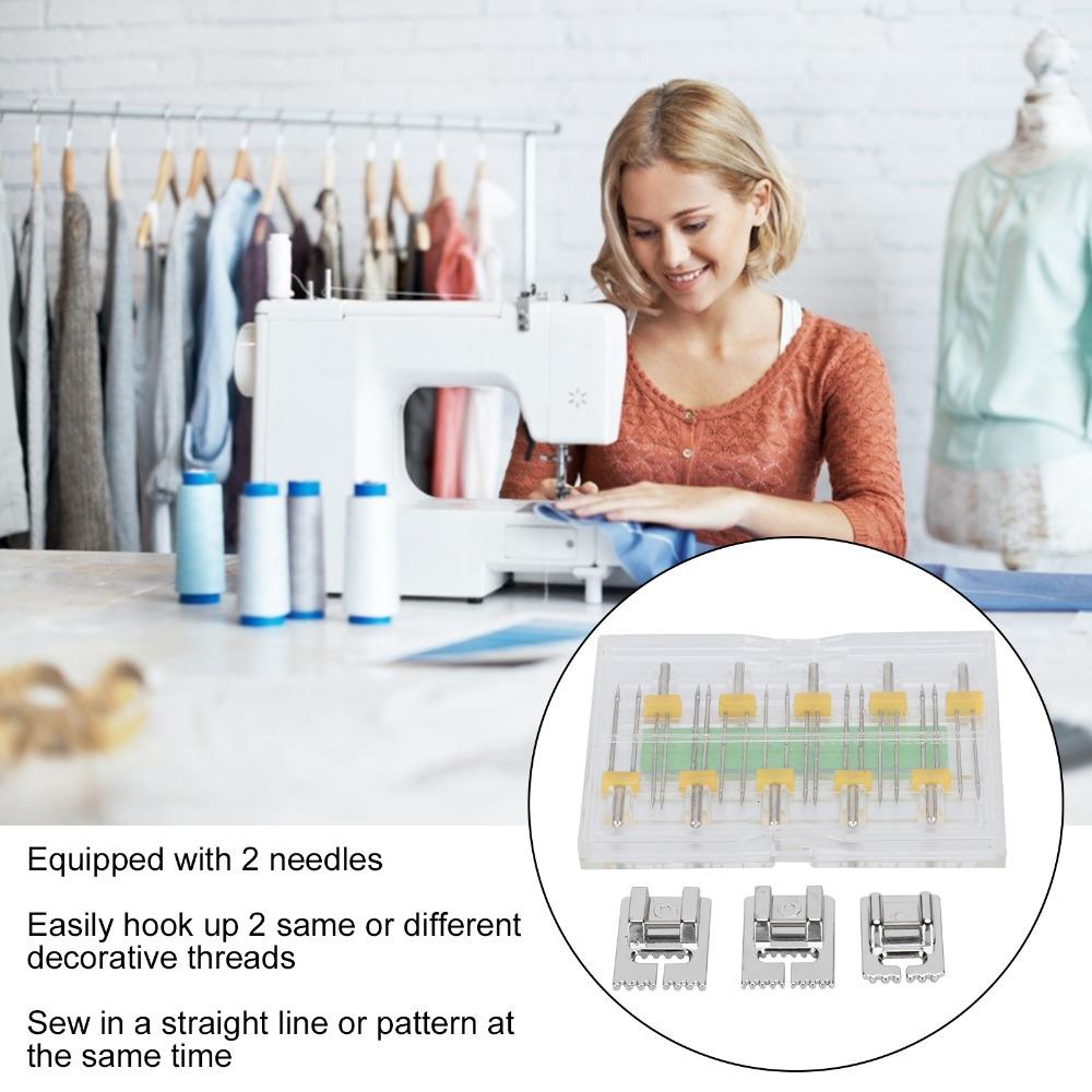 Plastic Double Needles Universal Presser Foot Twin Needles Household Sewing Machine