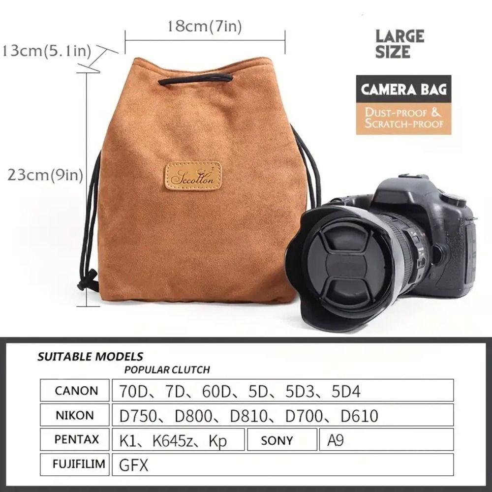 Portable Camera Storage Bag Dustproof Photography Protective Bag Vintage Lens Pouch  Outdoor