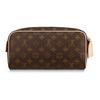 Louis Vuitton Dopp Kit Classic Vintage Print Zipper Closure Coated Canvas With Leather Trim Toiletry Bag Men Toiletry Bag Brown M44494
