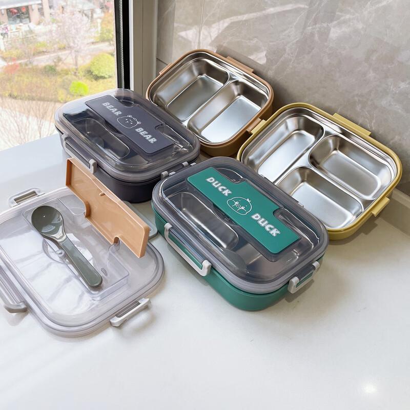 ZISIZ Stainless Steel Insulated Divided Lunch Box