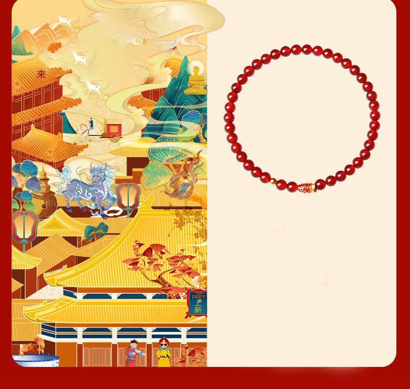 Red Agate Year of the Horse Women's Bracelet - Birthday Gift