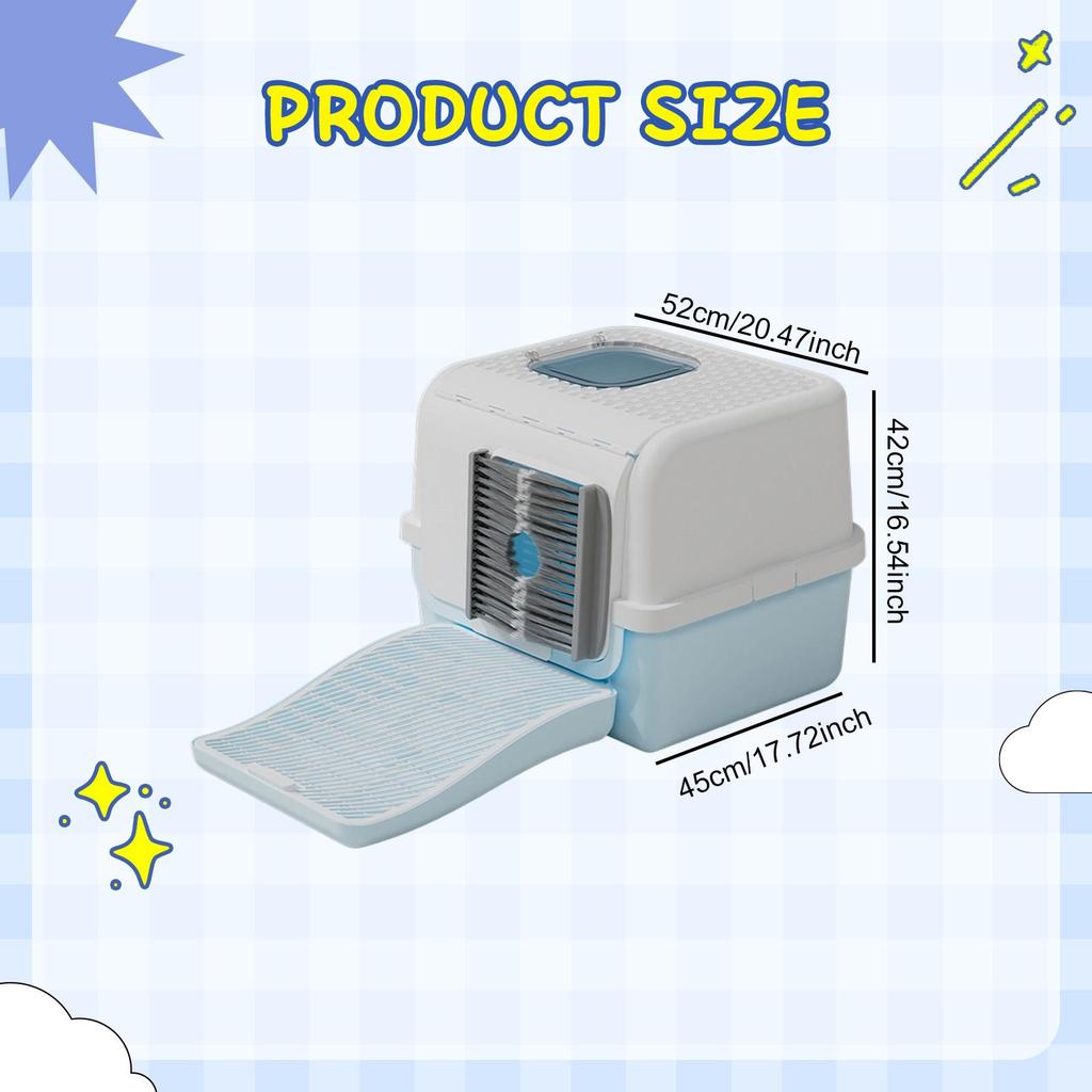Litter Box Comfortable Easy Cleaning Modern Large Opening Design Cat Toilet