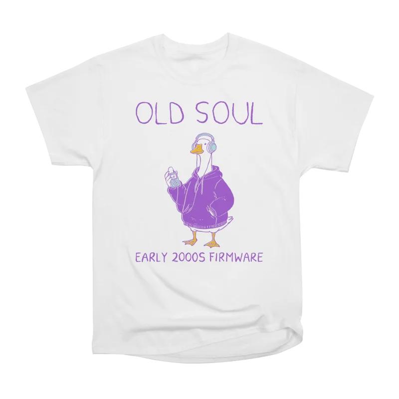 

Мужские повседневные рубашки с коротким рукавом OLD SOUL EARLY 2000S FIRMWARE Футболки Оверсайз футболки S белый