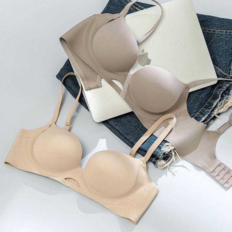 New Seamless Bra for Women, Breathable and Comfortable, Gathering Thick Small Bust Student Party Bra
