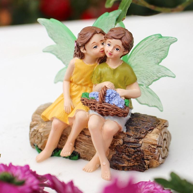 User Friendly Resin Glowing Flower Fairies Statue With Nightlight Perfect For Bedroom Lawn Ornaments Gift