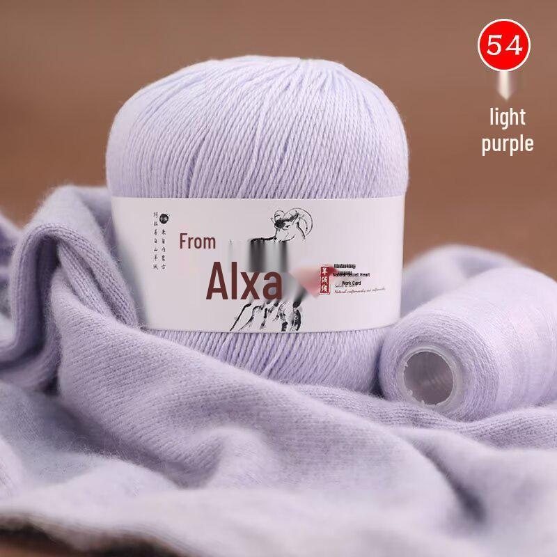 Hand-Knitted Medium-Thick Pure Cashmere Yarn Ball for DIY Projects - Perfect for Scarves and Gifts
