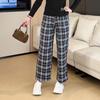 Plaid Elastic Waist Casual Petite Pants - Plus Size, Versatile Spring/Summer Style