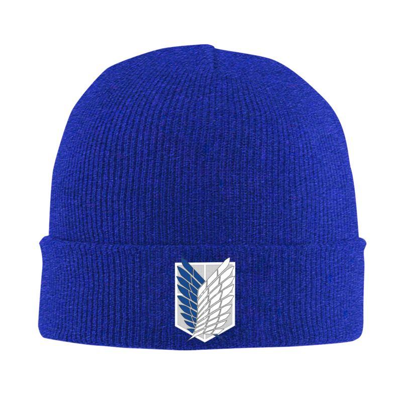 Attack on Titan Logo Print Beanie Hats Unisex Bonnet Hats Outdoor Knit Hat Autumn Winter Warm Head Wrap Caps Skullies Beanies