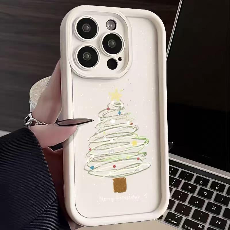 European and American Christmas trees are suitable for iphone17promax mobile phone case Apple 15 anti-drop 14/13pro new 16E
