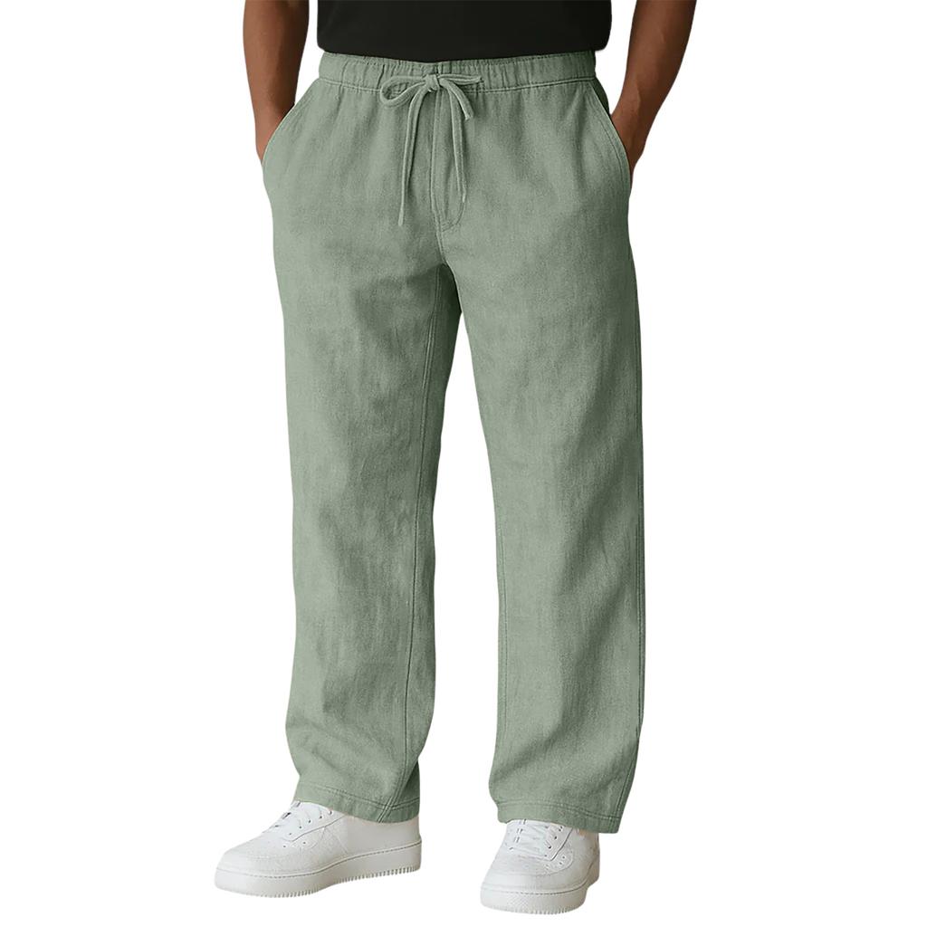 Men's Relaxed,Fit Drawstring Straight,Leg Pants