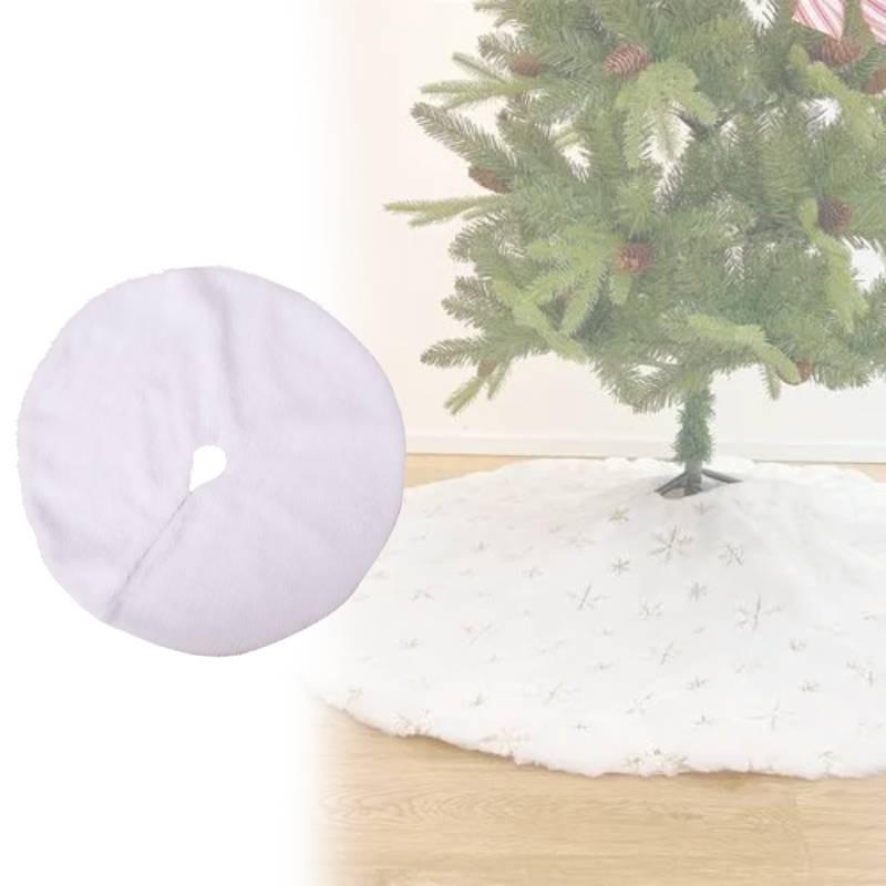 Christmas Decorations Plush Tree Skirt Pure White Tree Bottom Festive Accessorie