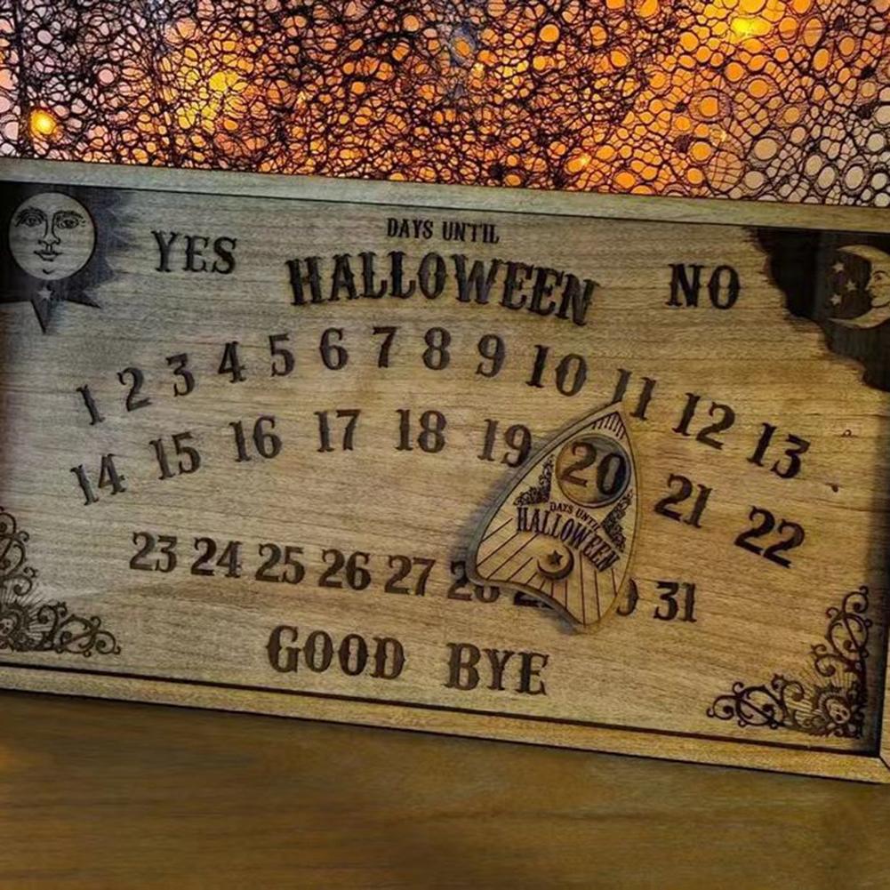 Cute and Interactive Wooden Count Down to Halloween Magnet Board with Dimensions of 30 x 16 x 0 6 cm Fun Decor Piece