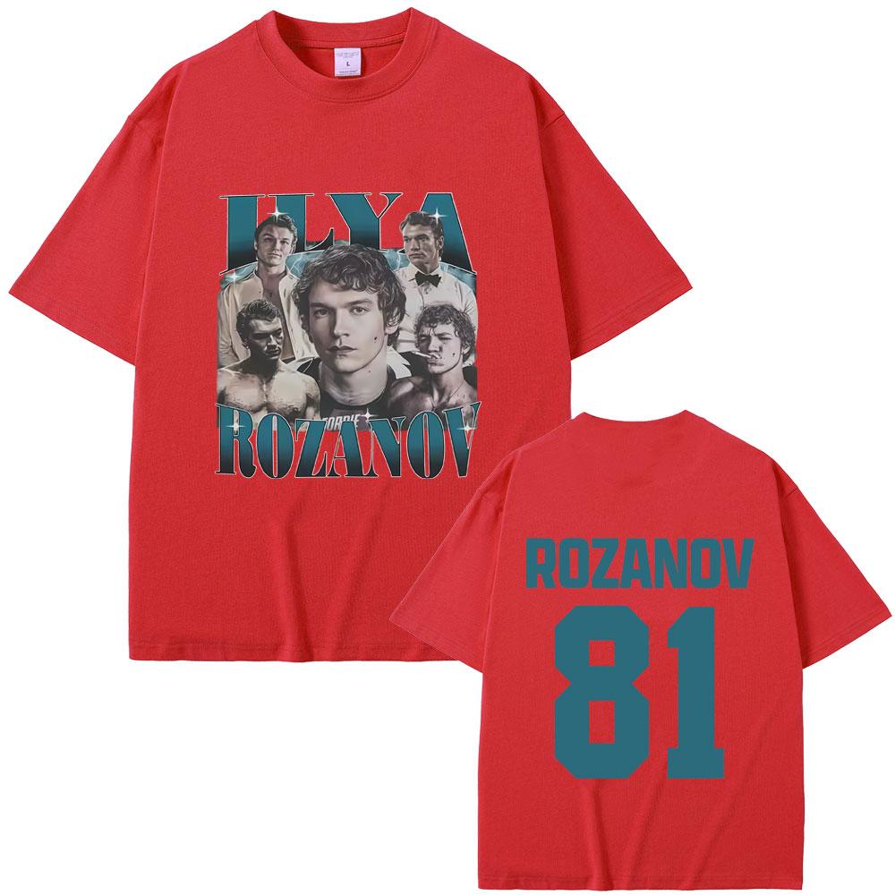Heated Rivalry Ilya Rozanov Hollanov 81 Graphic Tshirt Men Women Casual Oversized Streetwear Unisex Vintage Short Sleeve Tshirt