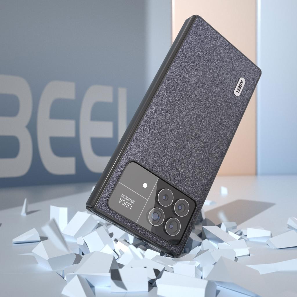 ABEEL For Xiaomi Mix Fold 3 5G Glitter Phone Case PU Leather+PC Shockproof Protective Cover