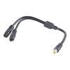 30cm/11.81inch DC7909 1 Male to Two Female Power Cord Copper Connecting Wire 2-In-1 Charging Cable for Solar Panel