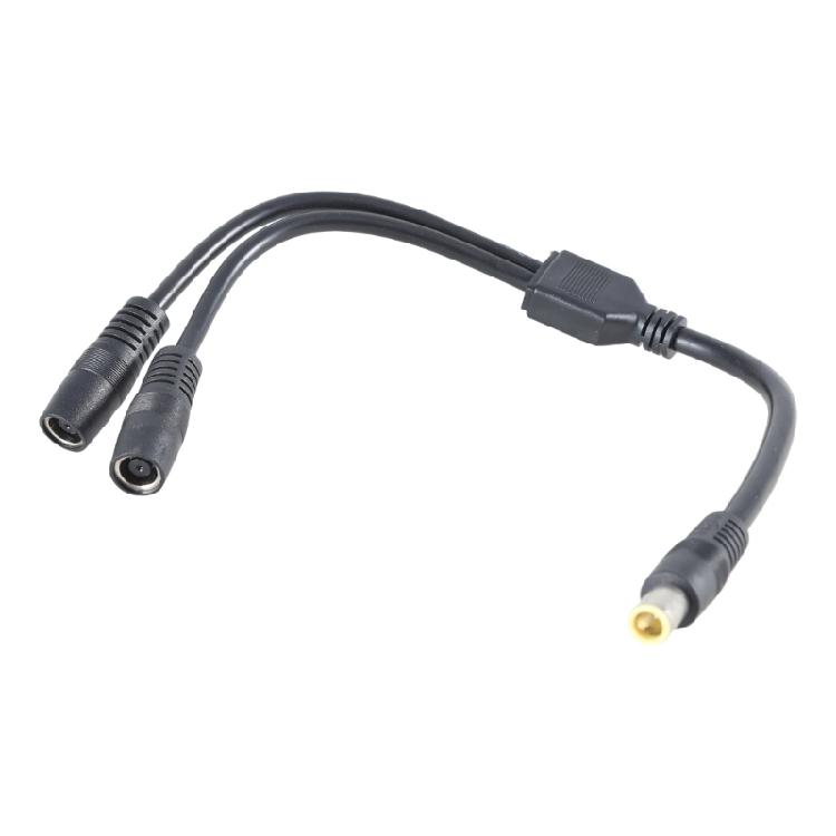 30cm/11.81inch DC7909 1 Male to Two Female Power Cord Copper Connecting Wire 2-In-1 Charging Cable for Solar Panel