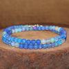Natural Blue Shaded Opal Gemstone Beads Necklace, Ethiopian Blue Opal Beaded Necklace, Handmade Necklace for Women, Birthstone Gift for Her