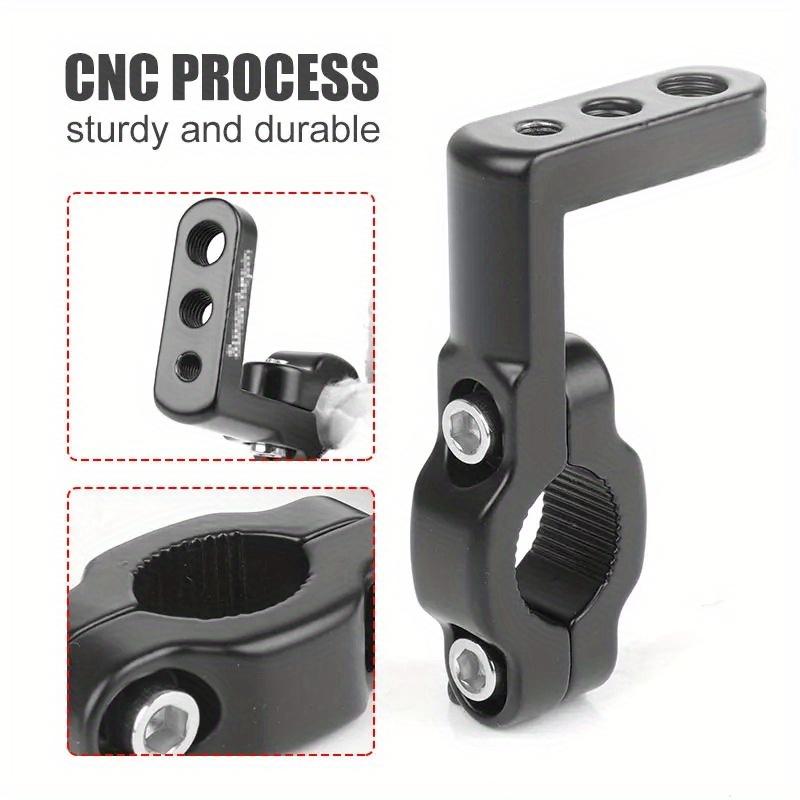 Lightweight CNC Aluminum Motorcycle Handlebar Mount 17–22mm Universal Lamp Holder
