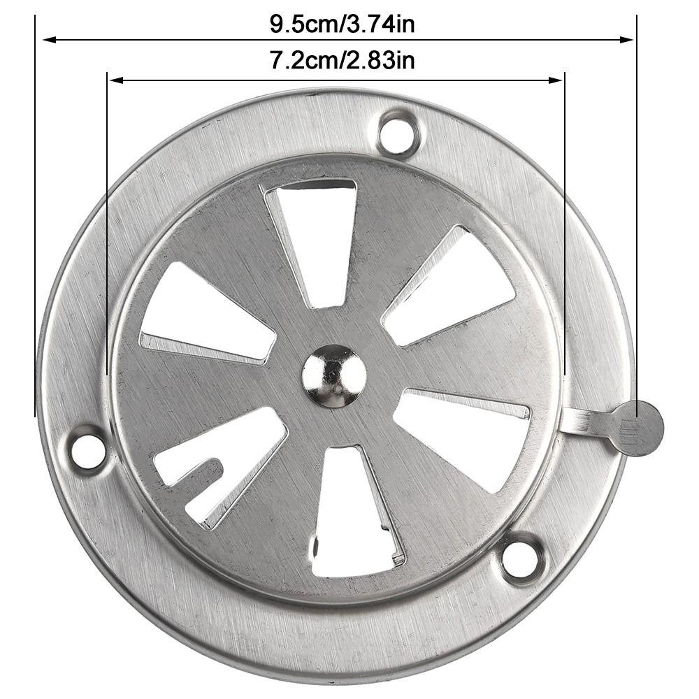 1Pcs Adjustable Vent Hole BBQ Grill Exhaust Vent Silver Air Control Valve  for Oven Test Chamber