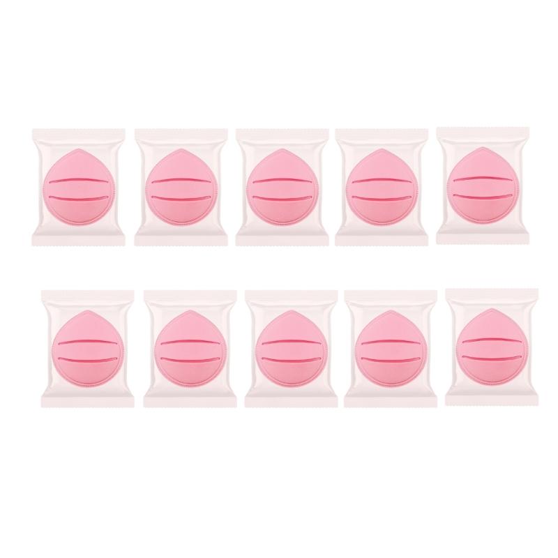 Set of 10 Powder Puff Sponge Portable Design for Natural Makeup Finish Daily Use