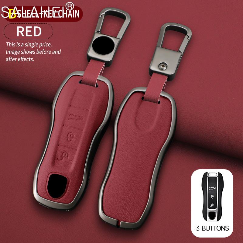 Car Key Case Cover Shell For Porsche Panamera Spyder Carrera Macan Boxster Cayman Cayenne 911 970 981 991 Keychain Accessories