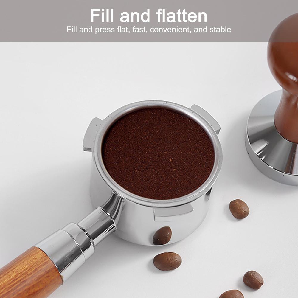Espresso Tamper 51mm Wooden Handle Coffee Tamper Household Coffee Tampers Accessories Tools For 51mm Portafilters