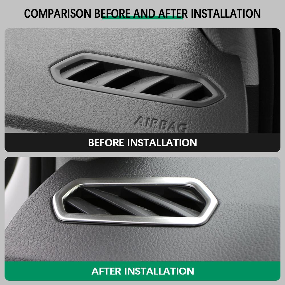 Car Dashboard Front AC Air Conditioning Outlet Vents Frame Cover Trim for VW Volkswagen T-Cross T Cross 2019 - 2023 Lhd Accessories