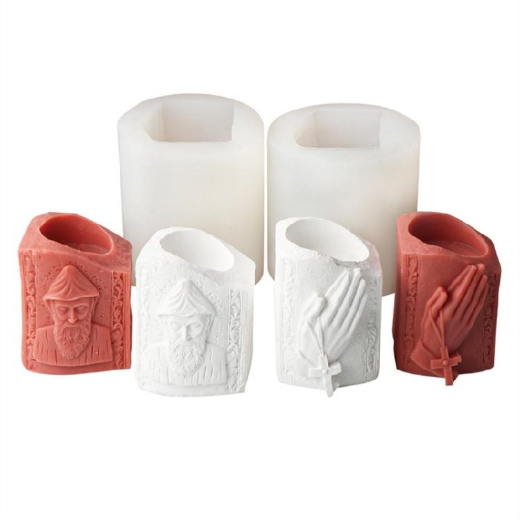 Accessoire Créatif et Robuste en Silicone pour Moules à Main, Croisillons Embossés, Porte-bougie pour Tente de Camping et Figurines en Plâtre