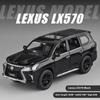 1/32 Scale LEXUS LX570 SUV Alloy Off Road Diecast Metal Model Fine Model Collection Computer Desktop Ornaments Children Birthday Gift