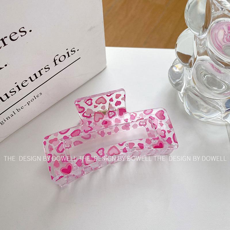 

Floral And Adorable Polka Dot Hair Claw Clips For Girls Perfect For Summer Fashion Looks Pink Heart