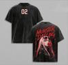 Zero Two DARLING in the FRANXX T-Shirt Anime Aufdruck Gewaschen Y2k T-Shirt Herren Damen Kleidung Sommer Kurzarm Baumwolle T-Shirts Oberteile