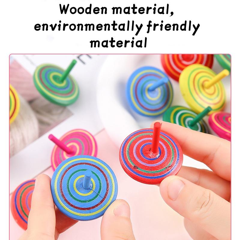 Crianças Infantis 5/10 Peças Pião de Madeira Clássicos Piões de Brinquedo Habilidades de Coordenação de Equilíbrio para Adultos Alívio do Estresse Lembrancinhas de Festa Creati