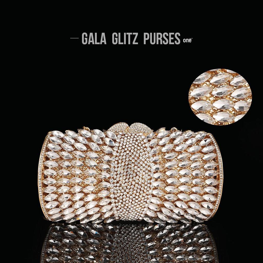 European-American Rhinestone Clutch: Creative Hollowed-Out Women's Evening Handbag for Banquets