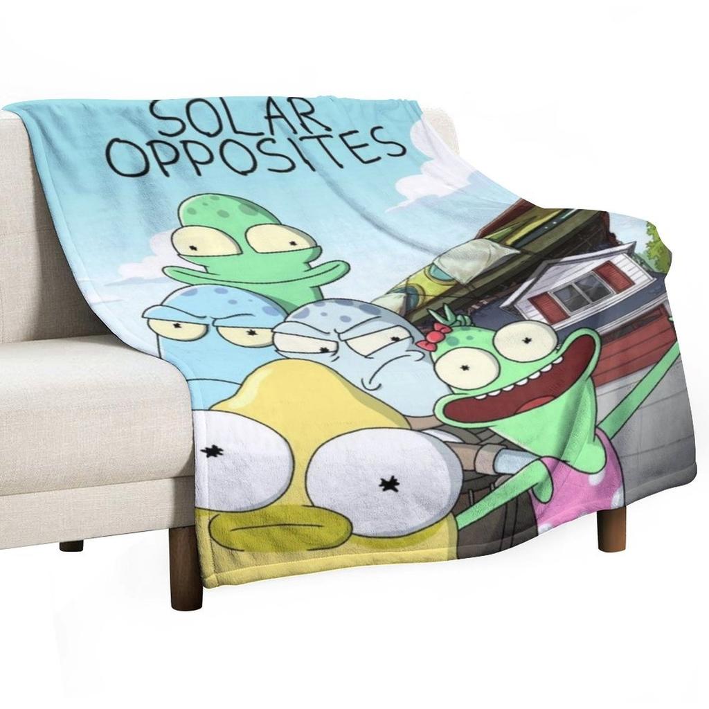 Solar Opposites Familien-Kuscheldecke Kariert auf dem Sofa Luxuriöse Design-Decken Für Sofas Luxuriöse Decken