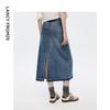 Gonna midi in denim a vita alta, design italiano LANCY