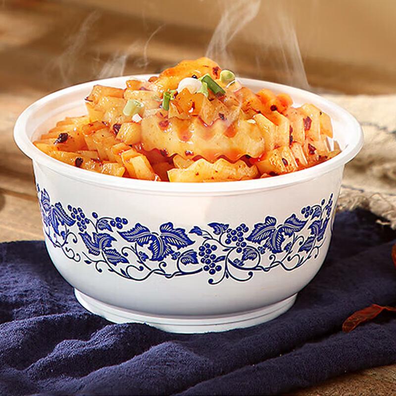 MARYYA 700ml Disposable Thickened Plastic Soup Bowls (20-Pack)