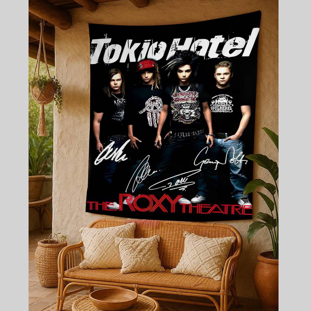 Tokyo Hotel Cartoon Tapestry Art Science Fiction Room Home Decor Wall Hanging Sheets