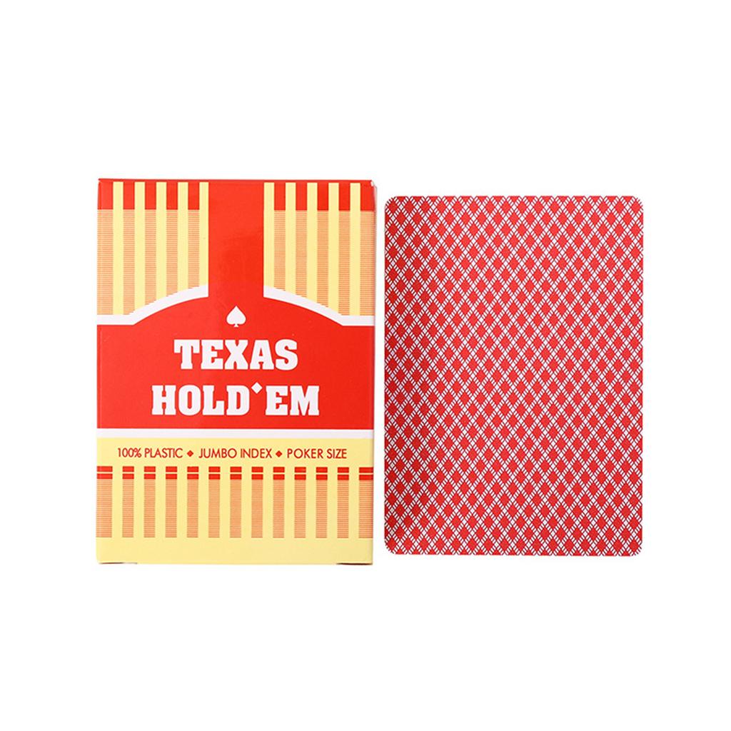 55Pcs New Deck Of Cards Pvc Scrub Waterproof Playing Cards, Big Character Plastic Texas Hold'Em Poker Set In Case Table Game