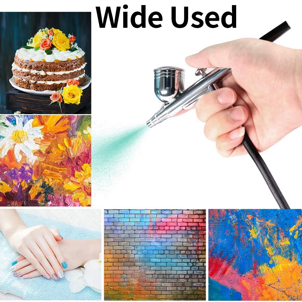 Professional Single Cylinder Piston Air Compressor Kit Oil-less Electric Spray Gun Paint Spray Set Nail Tattoo Cake Art Sprayer