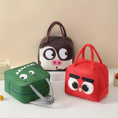 Stylish Cartoon Insulated Lunch Tote - Large Aluminum Foil Liner for Work, Picnics, Kids.