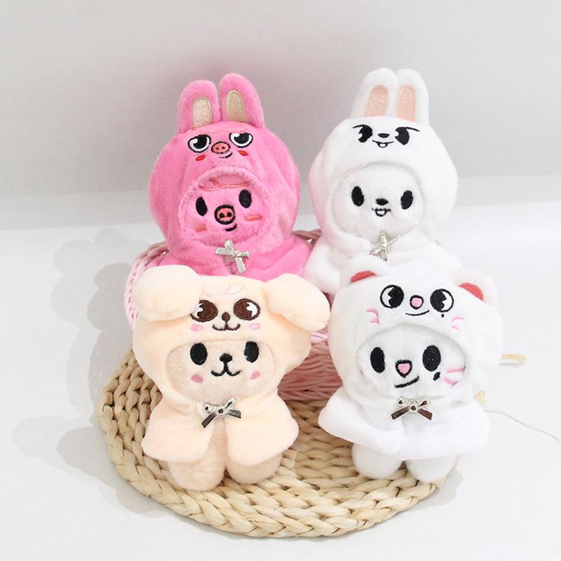 SKZ Seoul FM Live SKZOO Stray Kids Plush Toy 12cm Doll Cloak Fashion Keychain Fan Commemorative Item Children's Gift