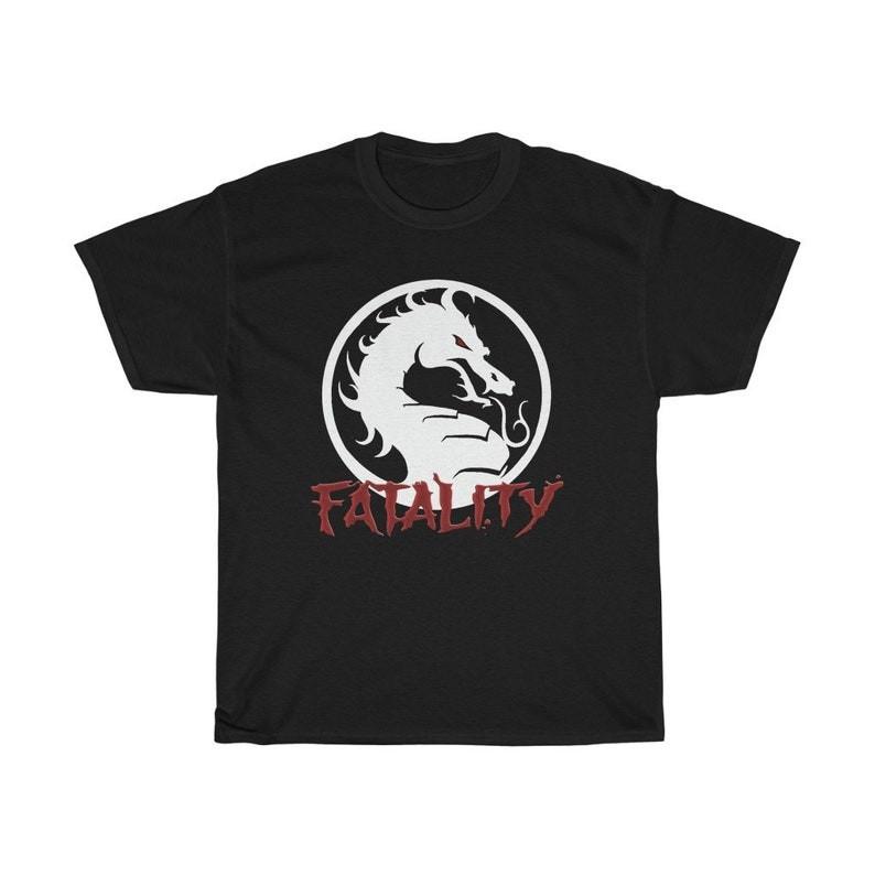 Mortal Kombat Fatality T Shirt Scorpion Fighting Game Graphic Tee Gamer Shirt S разноцветный